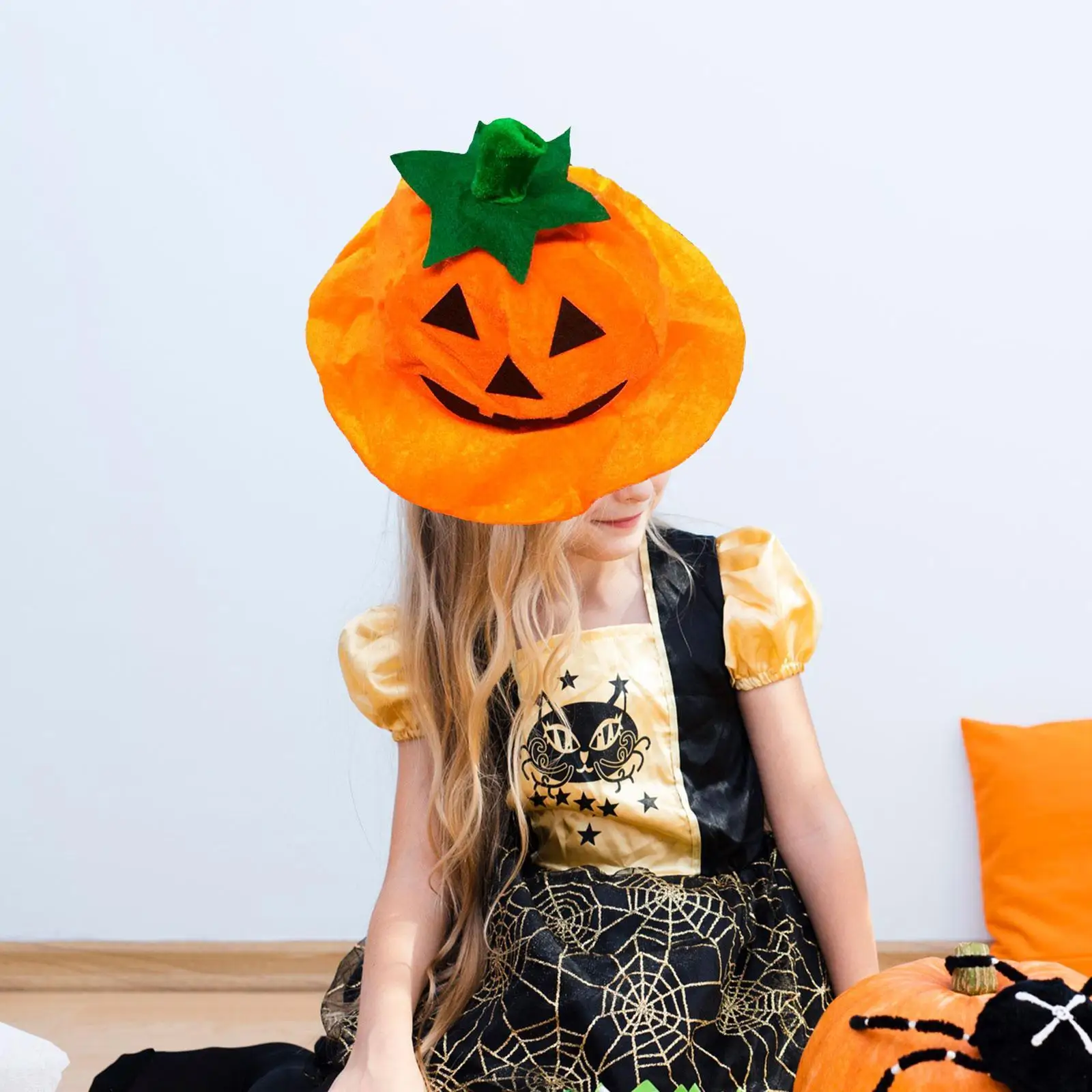 Halloween Pumpkin Hat Lightweight Cosplay for Carnivals Themed Party Stage Show