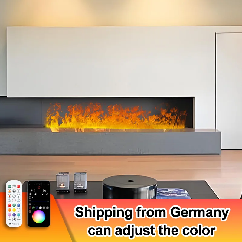 3D atomizing fireplace colored water mist virtual flame 5-year warranty decorative indoor electric fireplace