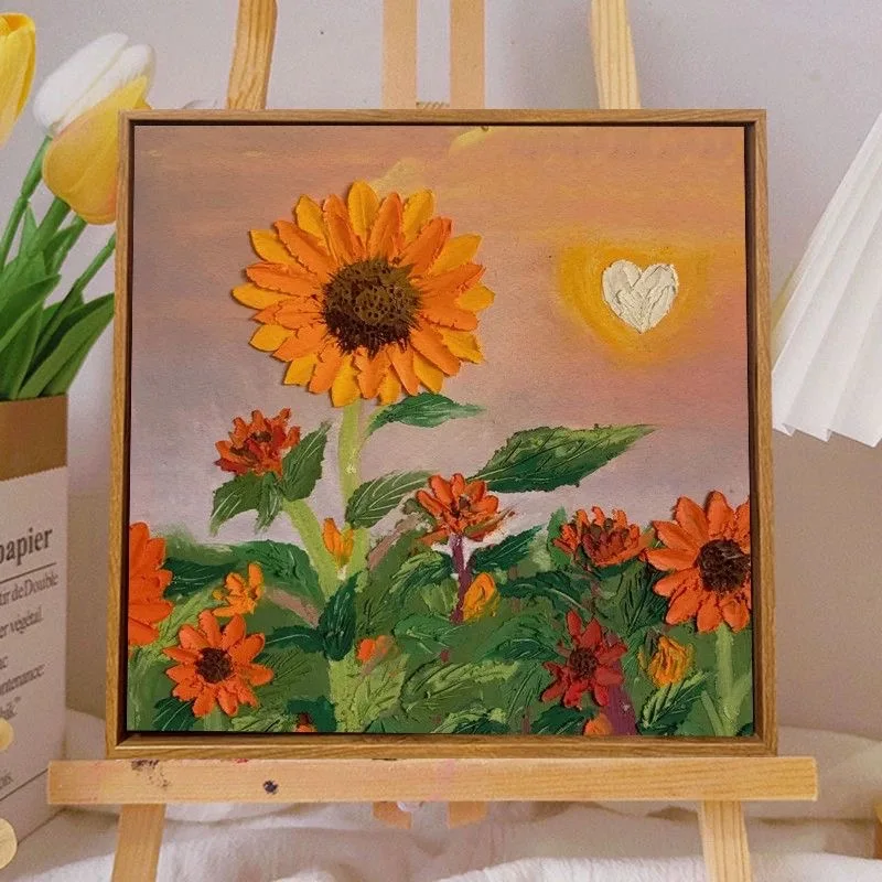 

G6003 Textured Flower Oil Painting