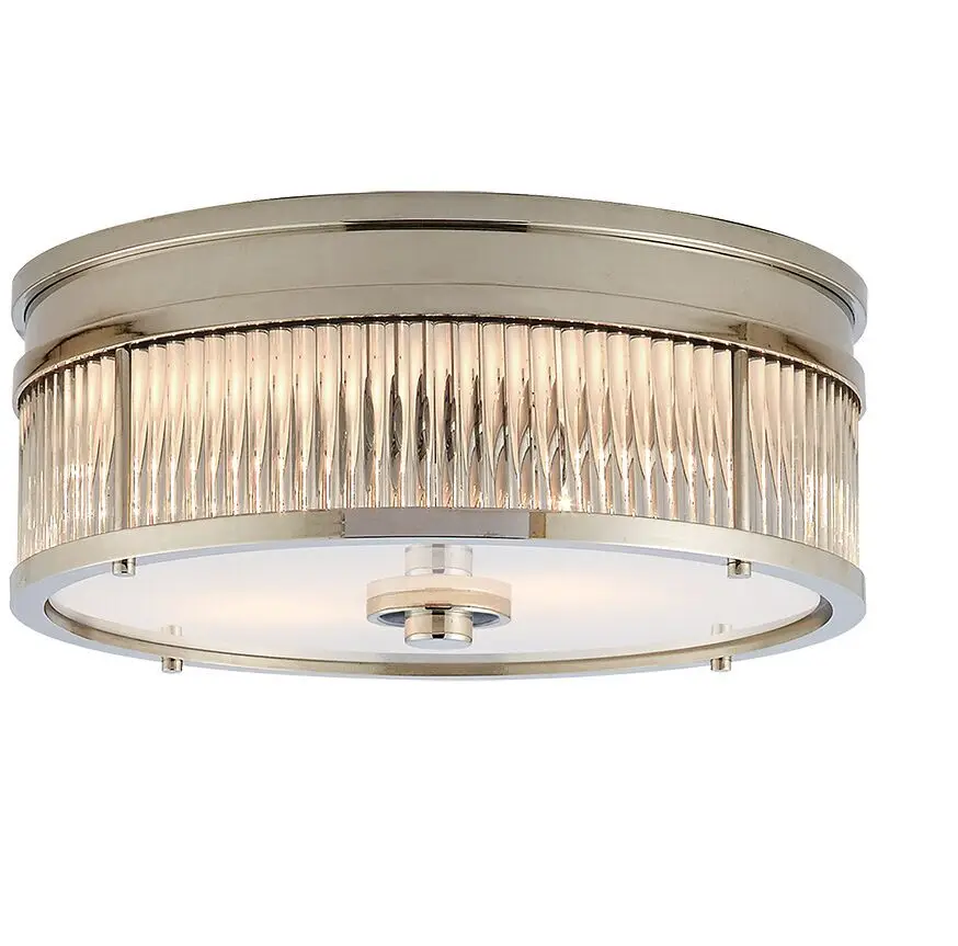 

Creative Design Living Room Dining Room Decorative Glass Cover Metal Base Modern Brass Ceiling Light