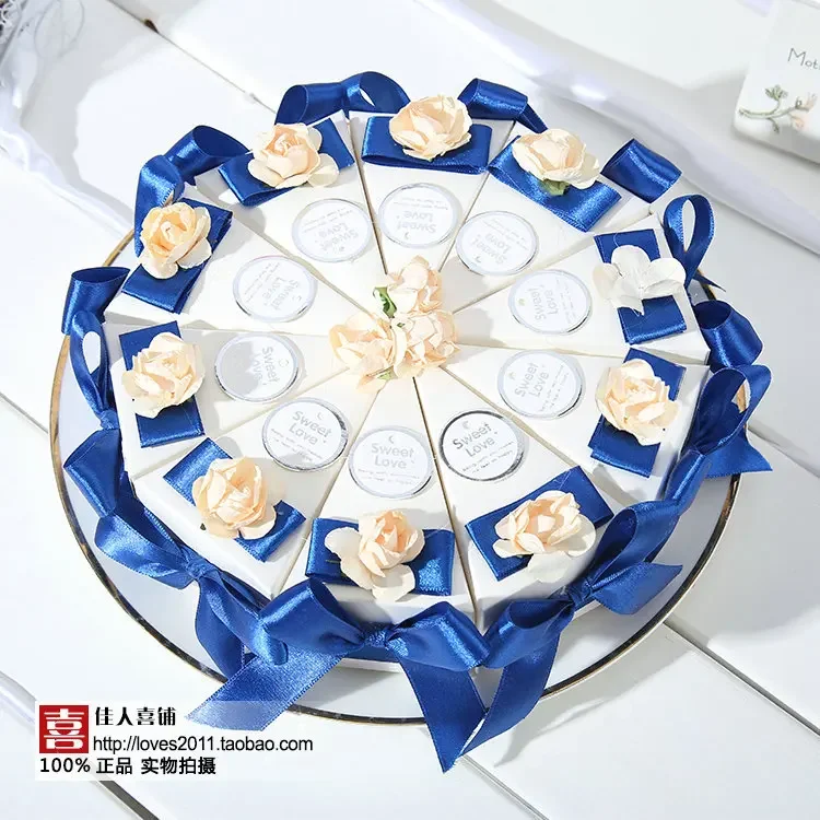 20 قطعة نمط جديد المثلث الأوروبي صندوق حلوى الزفاف الإبداعية شخصية حلوى الزفاف هدية صندوق كبير كعكة عيد ميلاد مربع #5