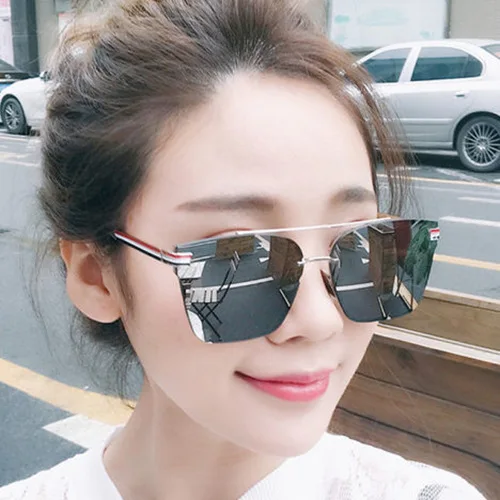 Brownie Yang Mi Star Internet Celebrity 19 Same Style Metal Retro Trend Sunglasses Men and Women Driver Couple Sunglasses