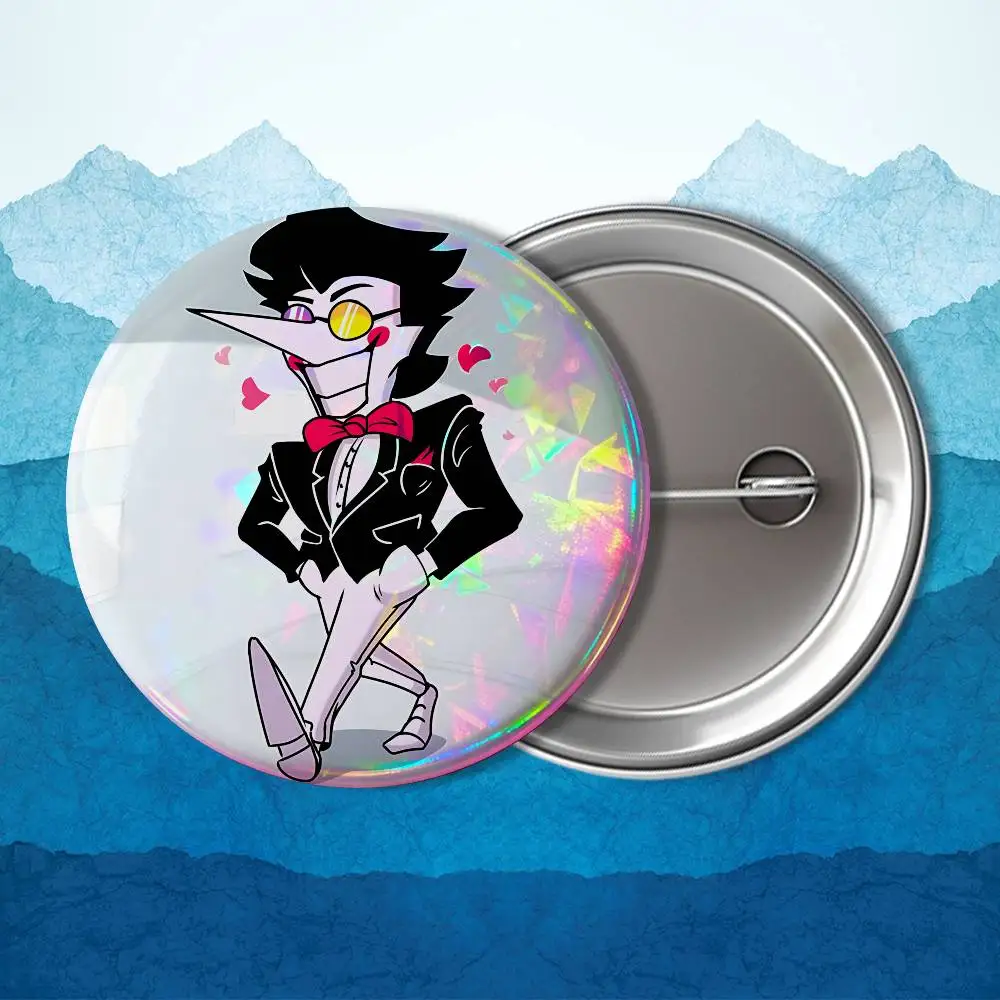 Spamton G. Spamton Deltarune Badge on Backpack Clothes decoration Tinplate Round Brooch Funny Custom