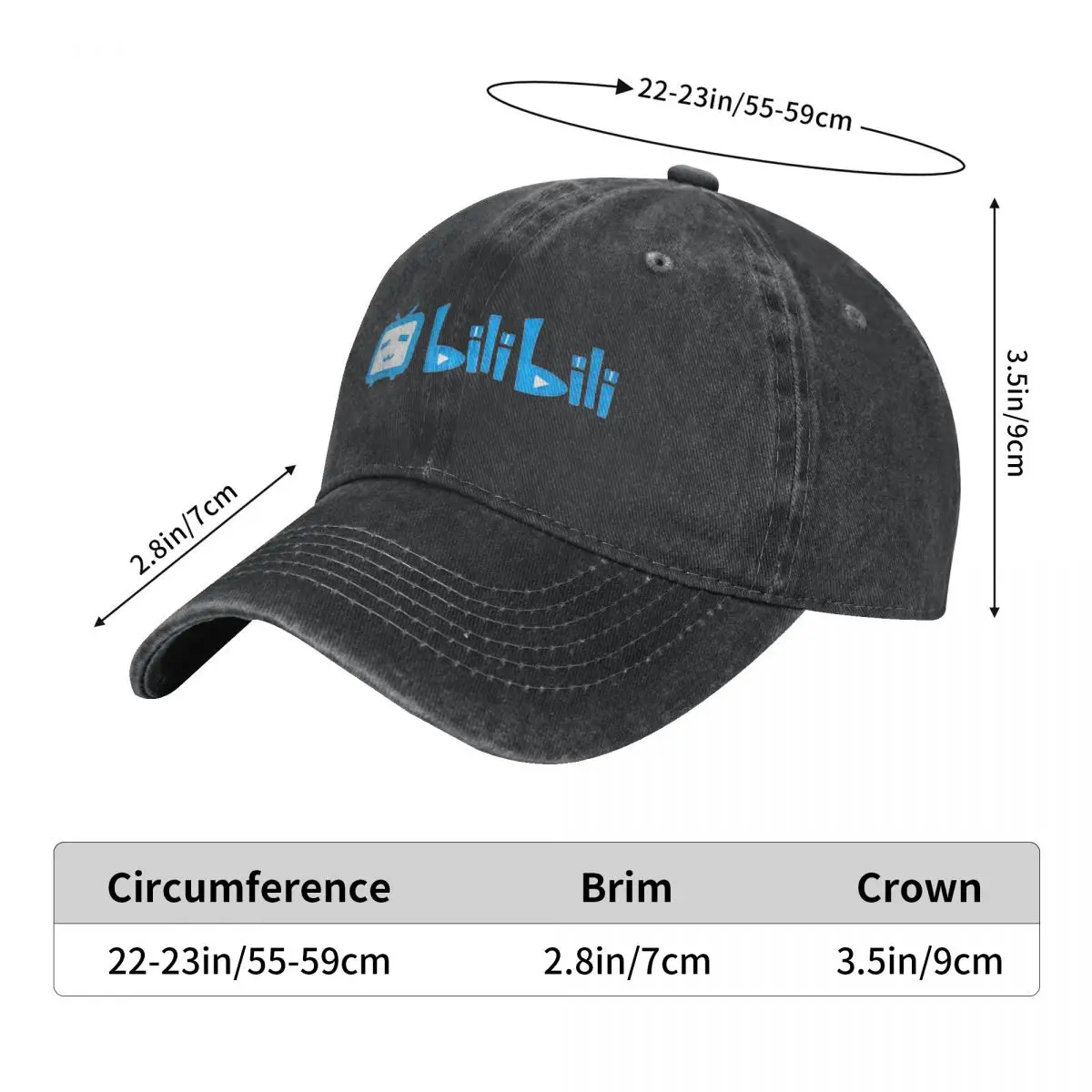 Bilibilied Video Movie Baseball Cap Music Blue Outdoor Gym Dropshipping Trucker Hat Couple Women Casual Sun-Proof Baseball Caps