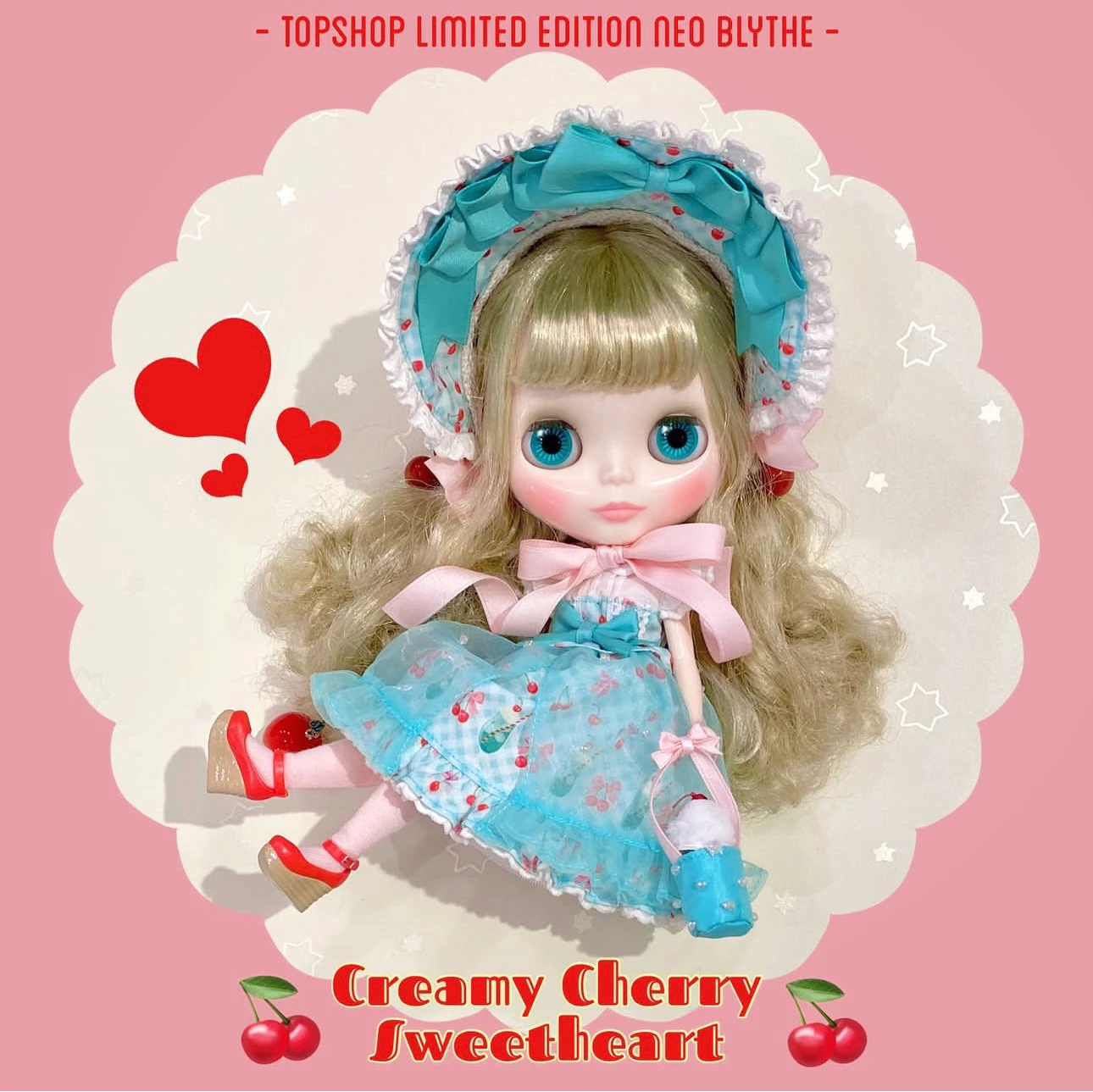 กล่องของขวัญท็อปซ็อป ลิมิเต็ด บลายธ์ บีเจดี ซีรีส์ครีมสวีทเชอร์รี่ พร้อมบรรจุภัณฑ์พิเศษ เหมาะสำหรับนักสะสมตุ๊กตา ของขวัญคริสต์มาส