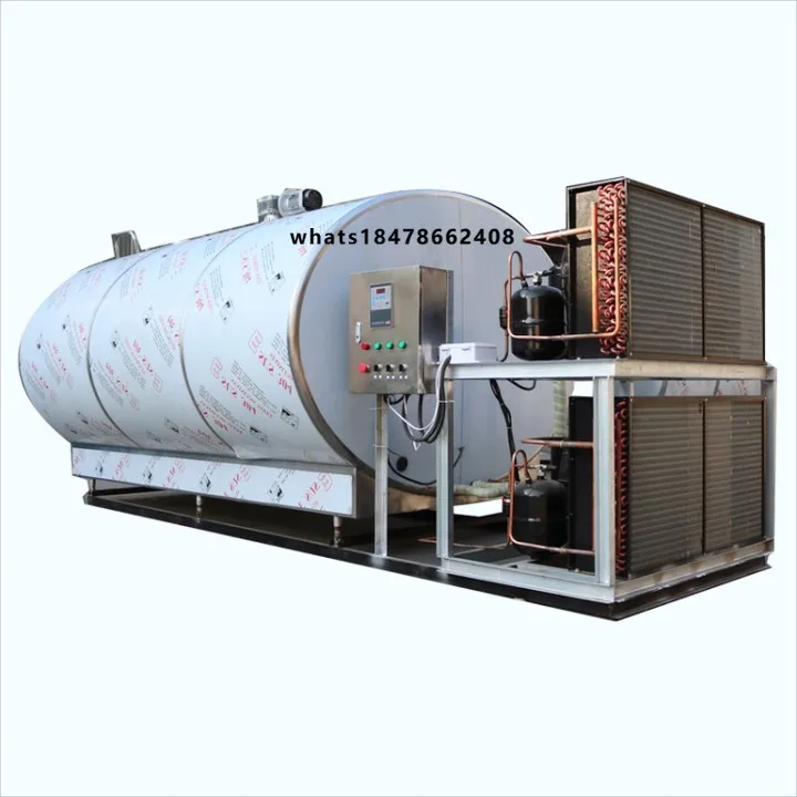 China Factory Stainless Steel 5000 Liter 6000l 8000l 10000l Milk Cooling Storage Container tank for Dairy Plant