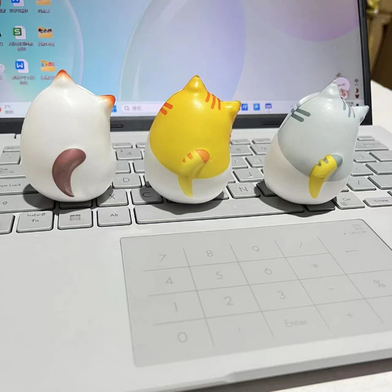 1PC ポータブル新しい猫ストレスリリーフ PU スローライジングスクイーズ抗ストレスボール漫画テーブル装飾品ストレスリリーフおもちゃ