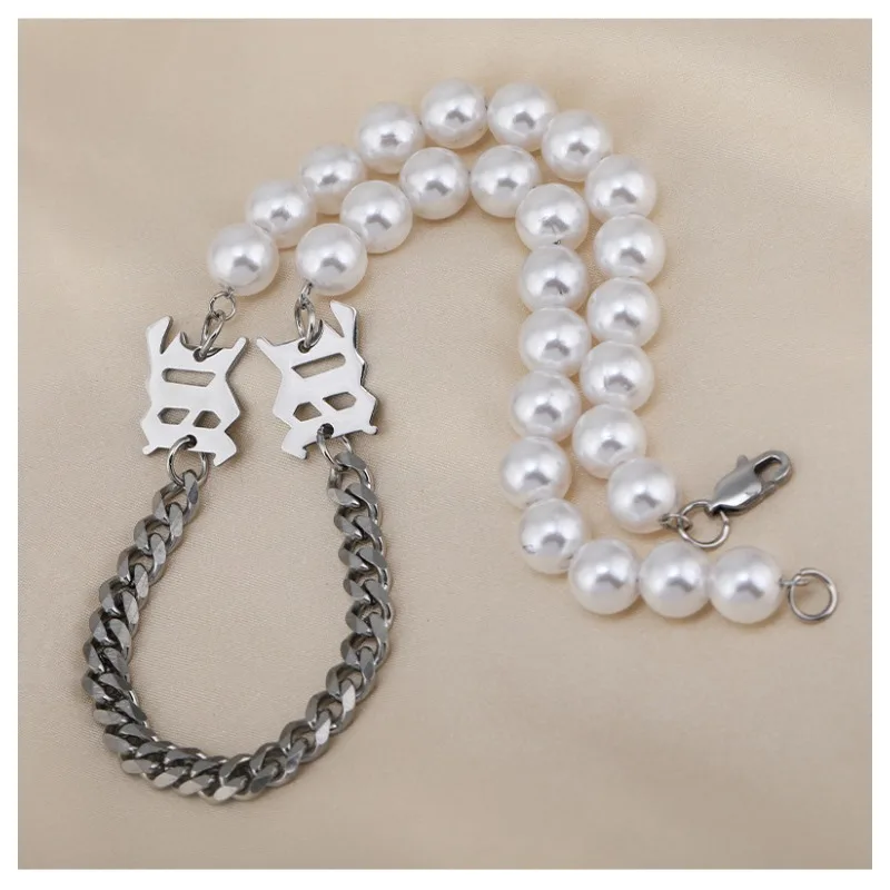 

Ожерелье, женская цепочка на ключицу в стиле хип-хоп, буквенная буква, нишевая цепочка для свитера, тренд аксессуаров