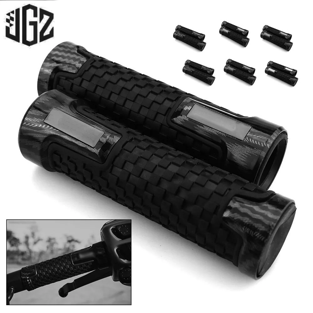 Motorcycle 22mm Handlebar Grips Rubber Plastic Carbon Handgrips for Husqvarna Svartpilen 401 250 701 2013 - 2019 2020 2021 2022