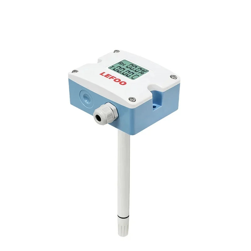 

LEFOO ducted type Temperature and Humidity sensor 4-20ma temp and humid sensor with display for greenhouse
