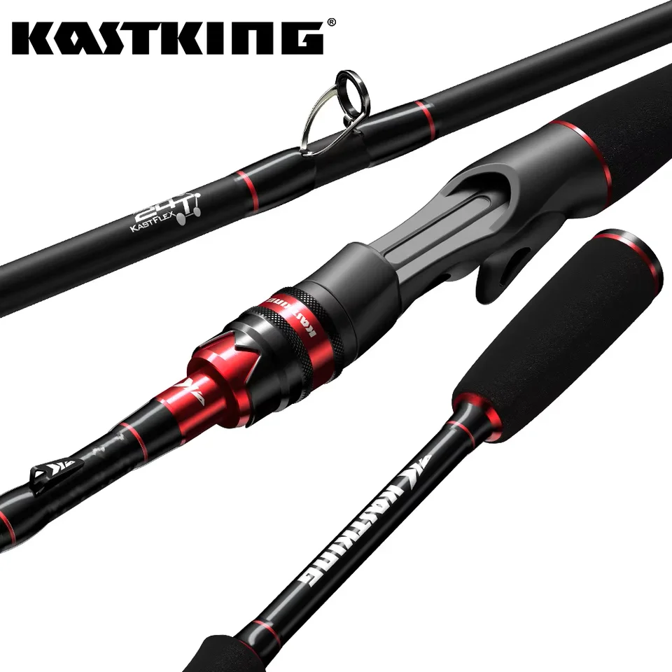 Kastking最大鋼ロッドカーボンスピニング鋳造釣竿1.80メートル2.13