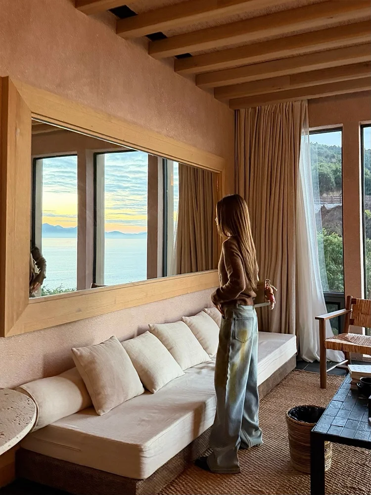 Early Spring New Style Coffee Colored Knitwear Women's Year of the  Embroidered Alpaca Wool Blend Loose Slimming Elegant