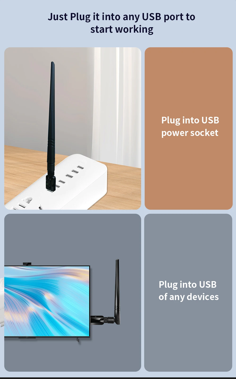 Zigbee Range Extender Tuya Zigbee USB High-Gain Gateway Erweitert die Zigbee-Abdeckungsbereich mit abnehmbarer Antenne für Home Assistant – Detail 3