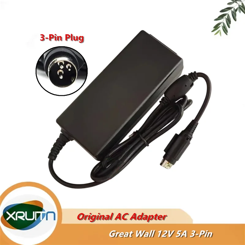 Great Wall 12V 5A 3-PIN (Din) AC Adapter Charger For FSP060-DIBAN2 FSP 60W Switching Power Supply