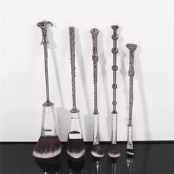 5pcs Magic Wand Metal Handle Makeup Brushes Professional Cosmetics Tools Eyeshadow Powder Foundation Brush For Women Girl Gift