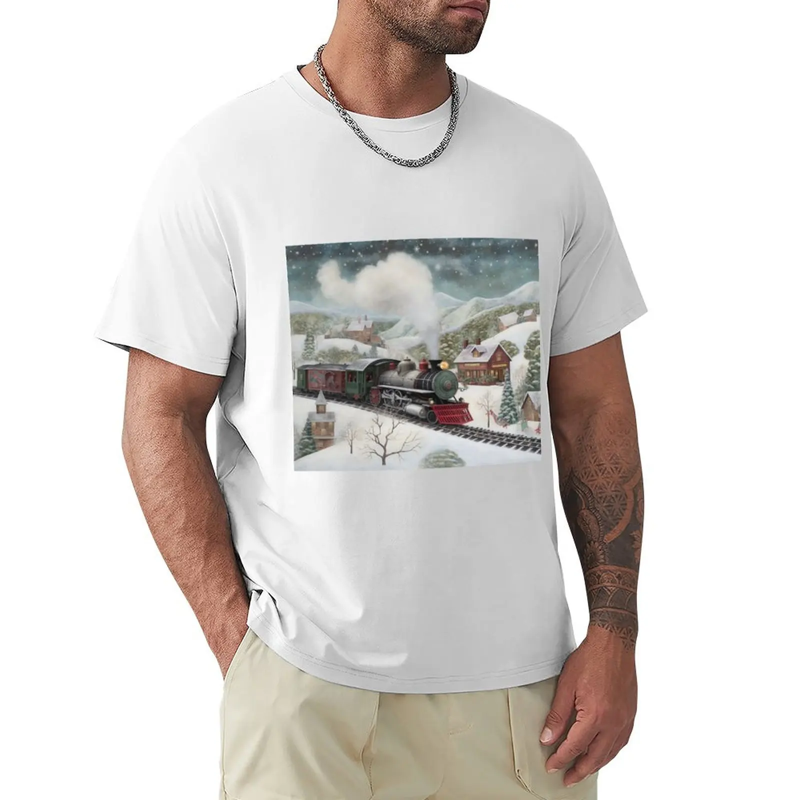 Whimsical Winter Express T-shirt funnys new edition big and tall t shirts for men