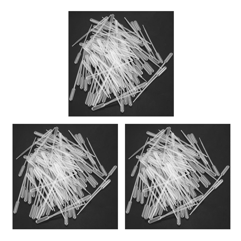 300PCS Graduated Pipettes Dropper Polyethylene (0.5Ml)