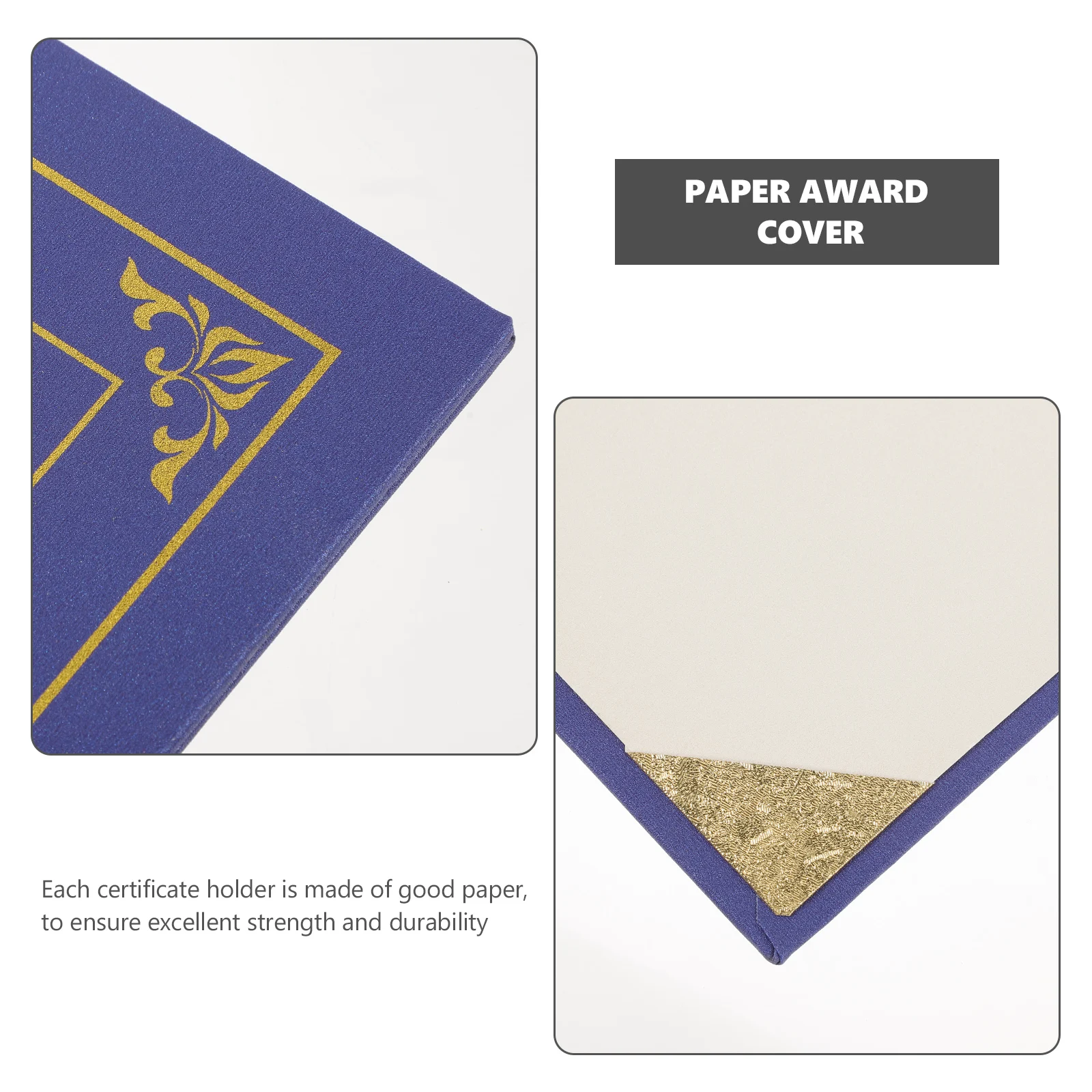 

2 Pcs Certificate Cover Document Protective Award Album Book Presentation Holder