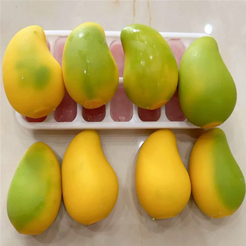 Simulation de mangue à couleur changeante, 1 pièce, pétrissage, décoration musicale, jouet d'aération des fruits, affichage de fenêtre, jouet de décompression, vente en gros