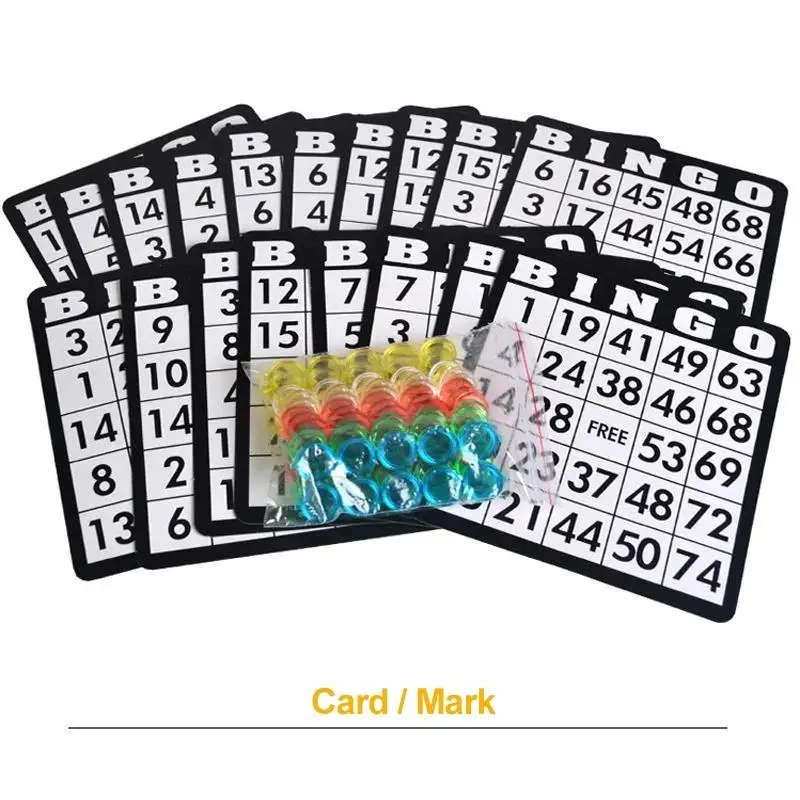 Bingo Set 75 Balls Traditional Lucky Lotto Game Family Lottery Draw Machine With Cage Number Cards For Indoor Outdoor Party Show