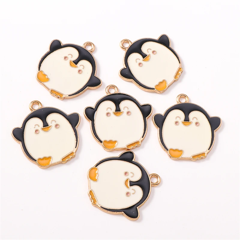 

Duarte 20Pcs/Lot Cartoon Animal Charms Enamel Penguin Charms Pendants for Jewelry Making Necklaces Earrings DIY Crafts Supplies