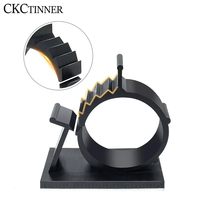 10pcs Adhesive Car Cable Clips Cable Winder Drop Wire Tie Fixer Holder Cord Organizer Management Desk Cable Tie Clamps