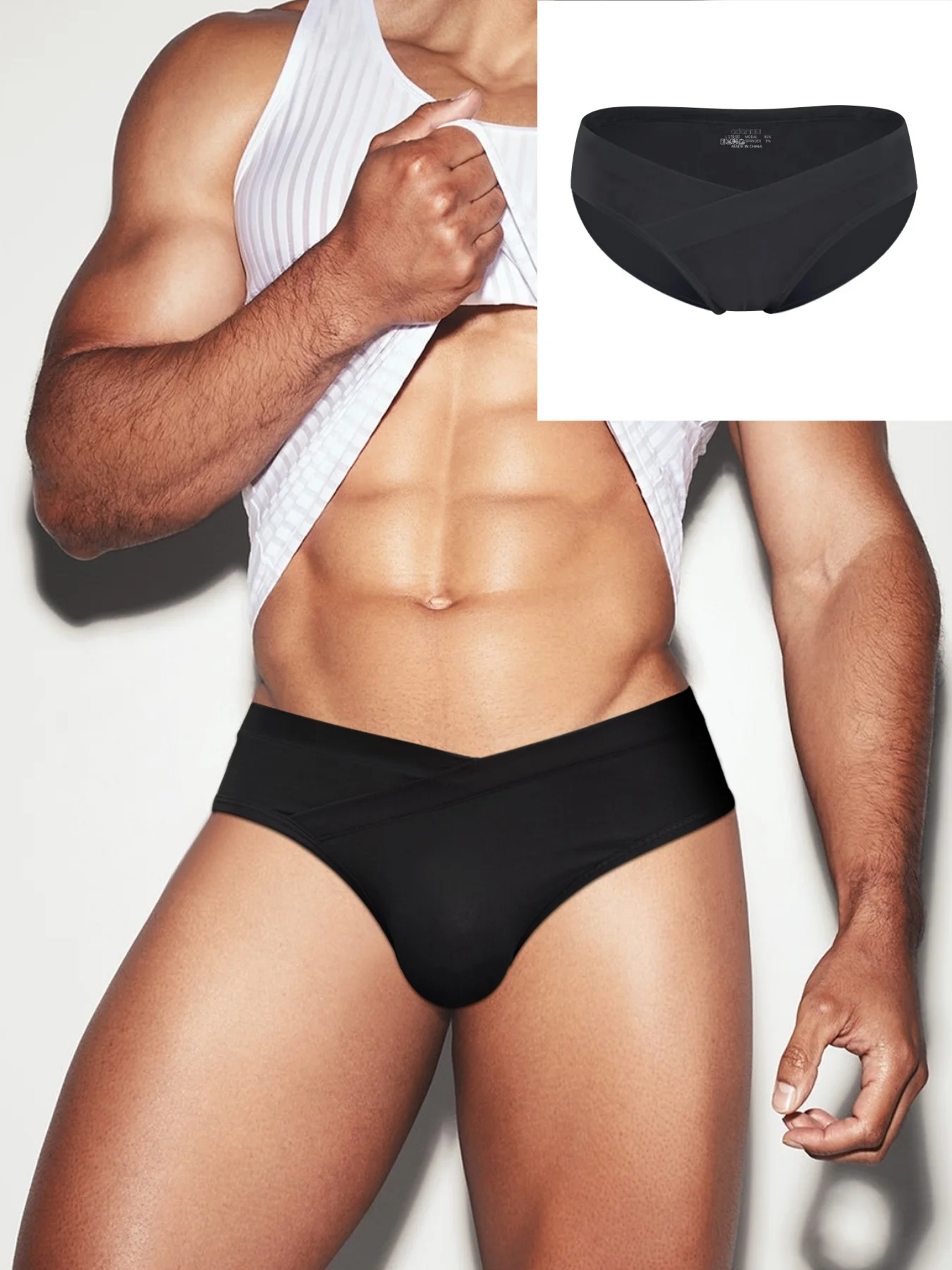 Slip Hombre Triangle de Talle Bajo en Micro Modal - Slip de Entrenamiento Suave, Transpirable y de Secado Rápido - Elástico y Cómodo