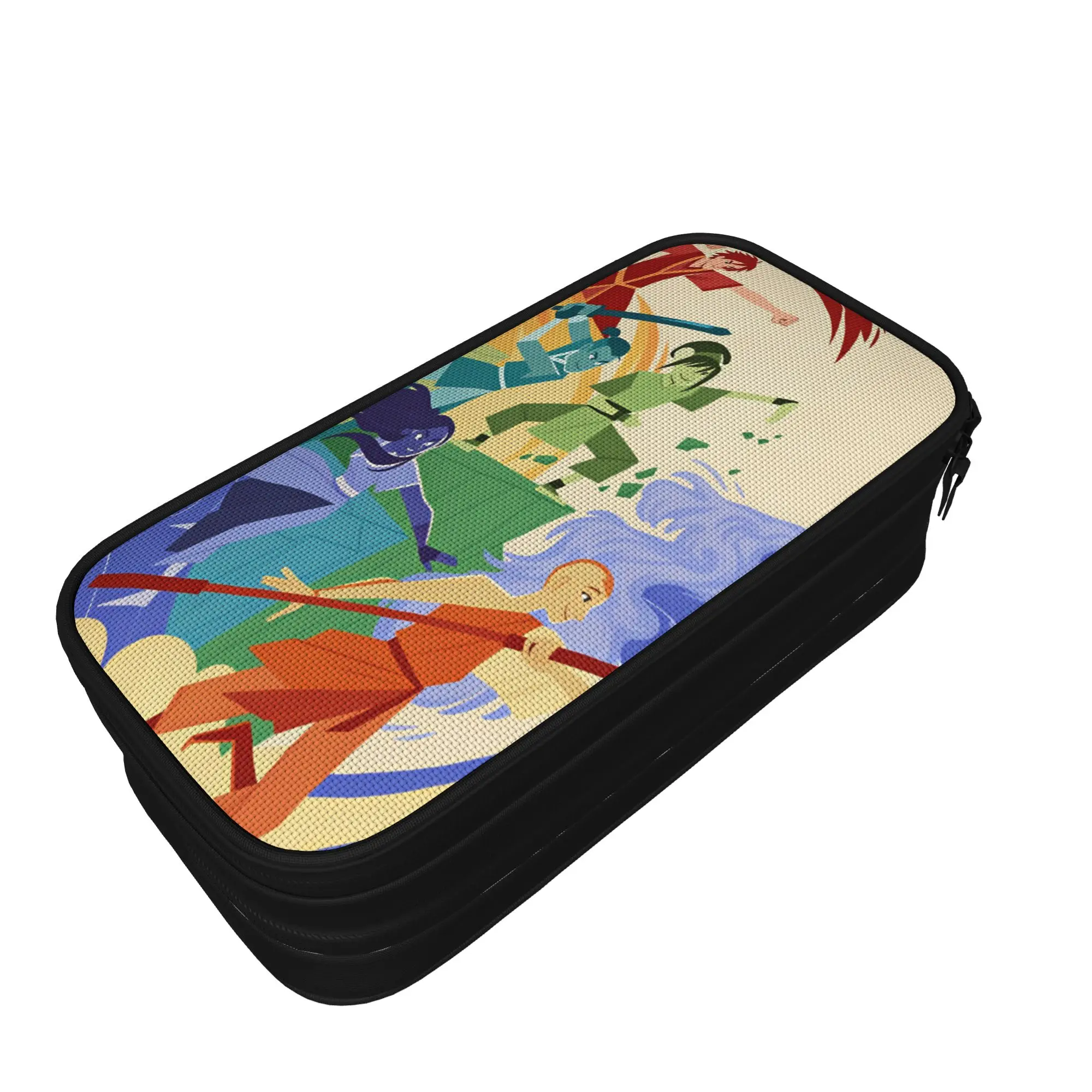 Lovely Pencil Case Avatars Airbenders Pencil Box  School Pencil Cases Boy Girl Zipper Graphic Stationery Organizer