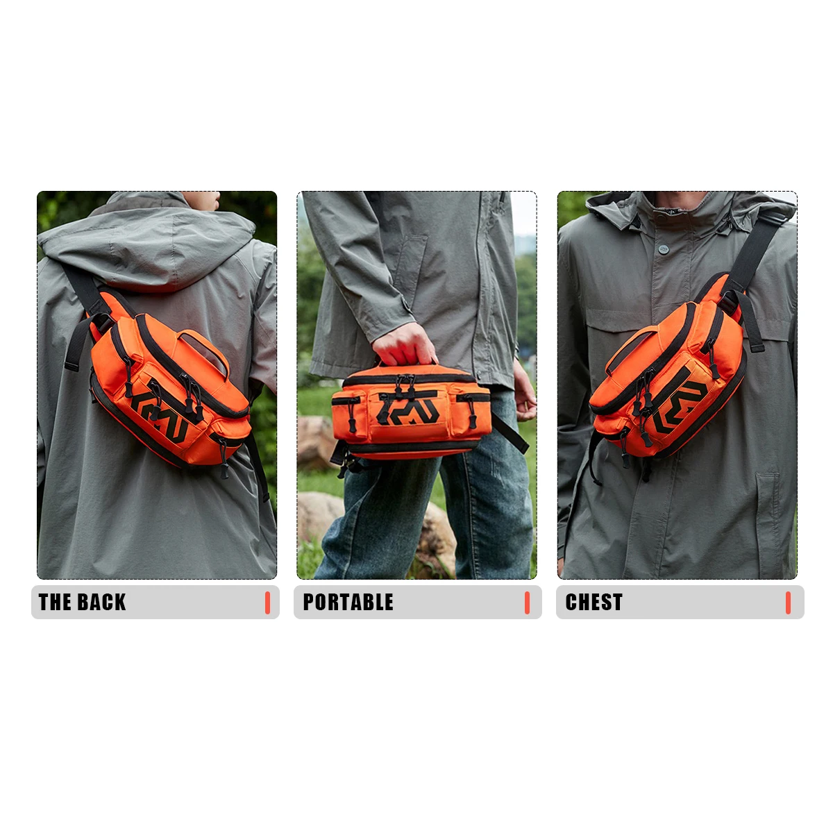 الخصر حزمة المشي لمسافات طويلة في الهواء الطلق الخصر حقيبة تشغيل الرياضة وظيفية حقيبة الدراجات حقيبة بوم أداة متعددة الوظائف الكتف #4