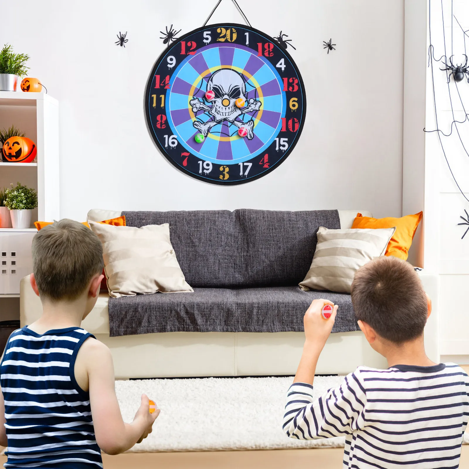 

Набор для игры на Хэллоуин: Доска для игр в помещении с декоративными шариками для украшения на улице