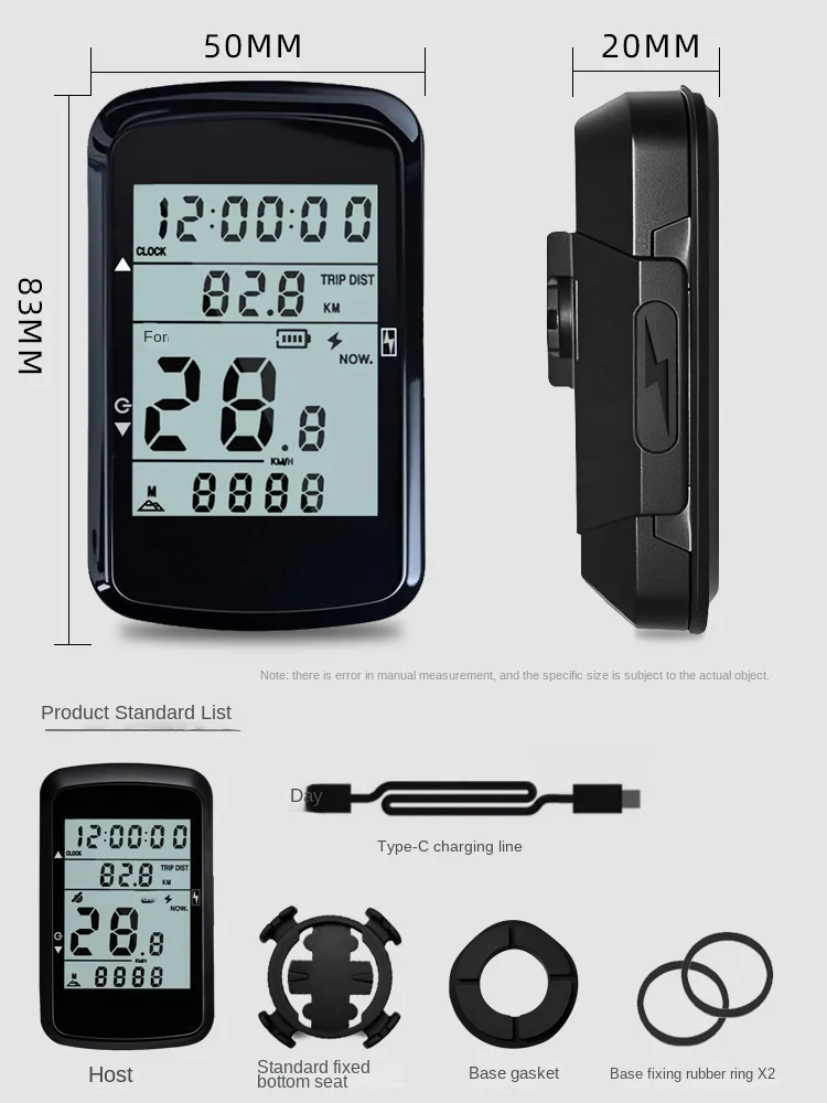 Hot Sell Waterproof Wireless GPS Bicycle Computer Odometer Speed Sensor USB Rechargeable for Road Mountain Bike Cycling Accessor