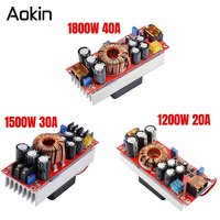 1800W 40A 1500W 30A 1200W 20A DC-DC Boost Converter Step Up Power Supply Module 10-60V to 12-90V Adjustable Voltage Charger