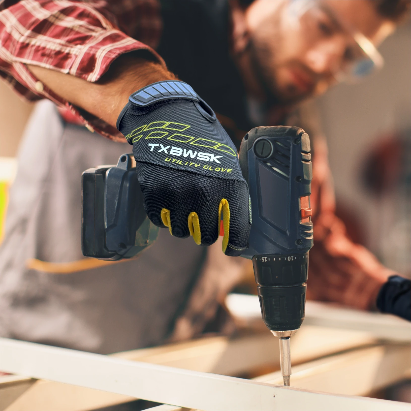 Unisex Work Gloves, Mechanic Gloves Touchscreen Compatible, Superior Grip Multi-Purpose