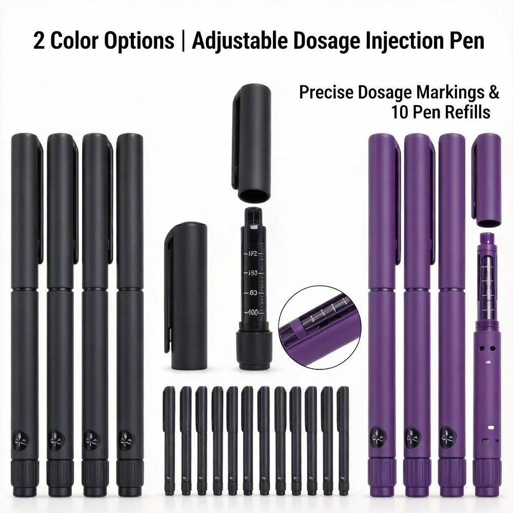 10/5PCS Rotary Push Disposable Sterile Insulin Injection Pens Adjustable Growth Hormone Dosage 60U Magic Beauty Injection Pen