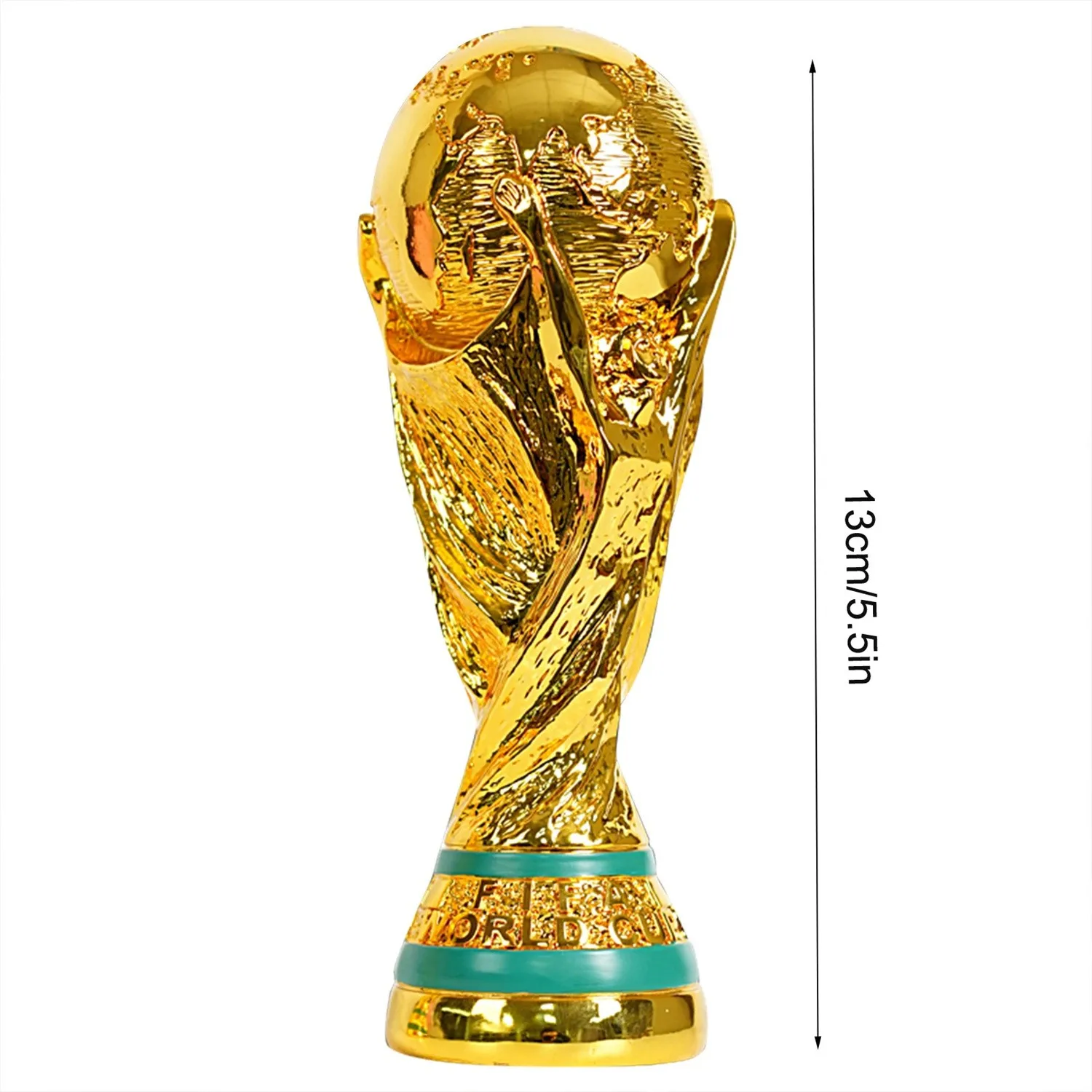 Golden Resin Football Trophy Champions Soccer Trophies Resin Ornament Football Fan Gift Home Office Decoration Craft