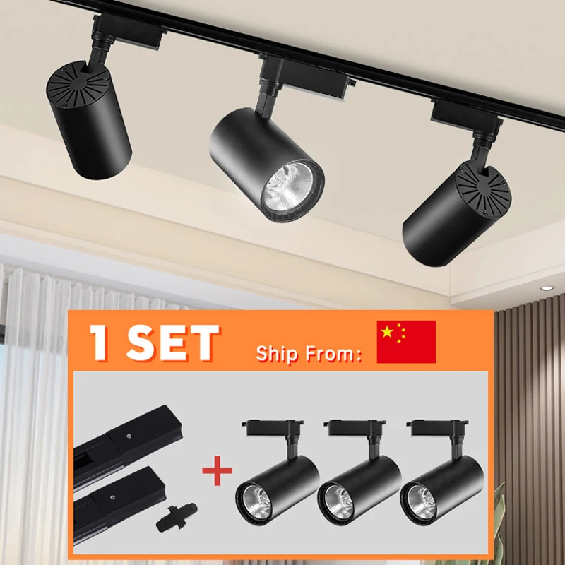 Spot LED Track Light Fixture 220V 20/30/40W Aluminum Rails Spotlight Set Ceiling Spots Lamp Lighting For Living Room Home Store