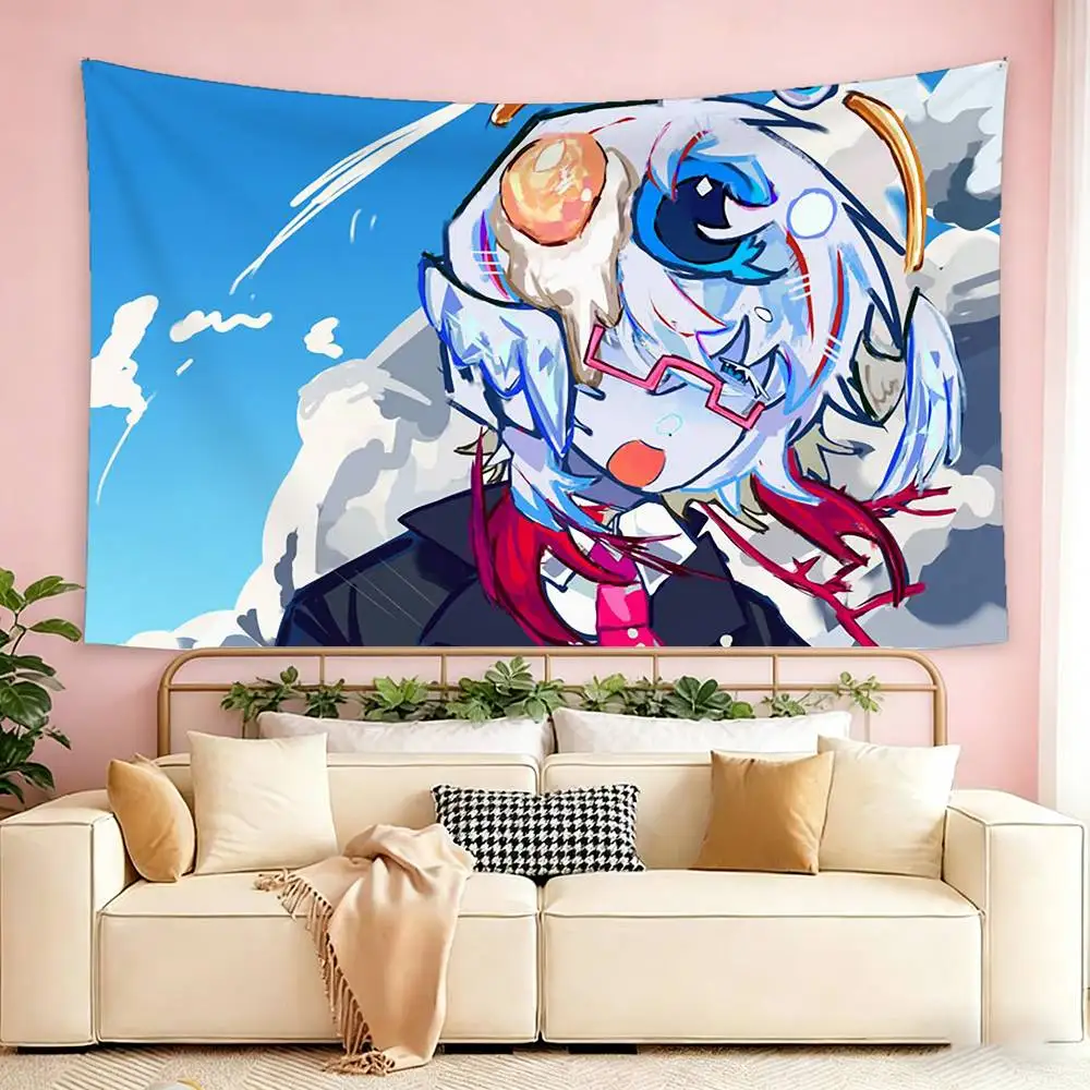 Wemmbu Eggchan Tax Duo Flags Wall Hanging Tapestry Outdoor Garage Room Decorative flag Background