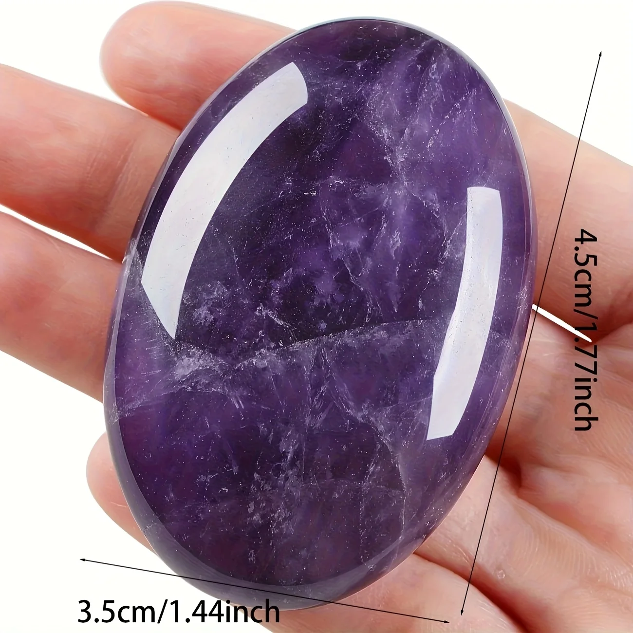 Natural Purple Stone Decoration Polished Stone Hand Stone Gift Room Decoration Is Perfect For Meditation!
