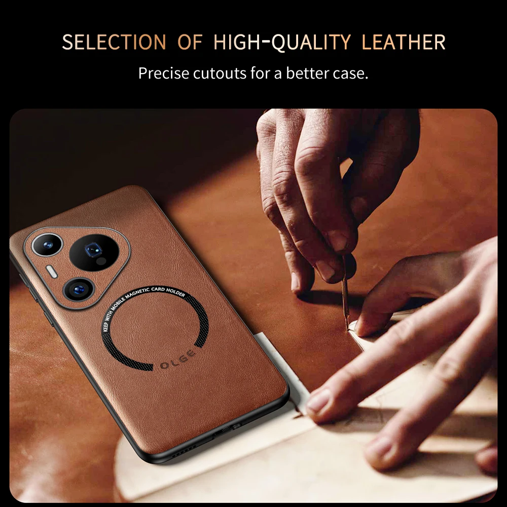 Custodia per HUAWEI P40 P50 P60 P70 Pro/Plus custodia in pelle per HUAWEI Pura 70 Cover Ultra Luxury