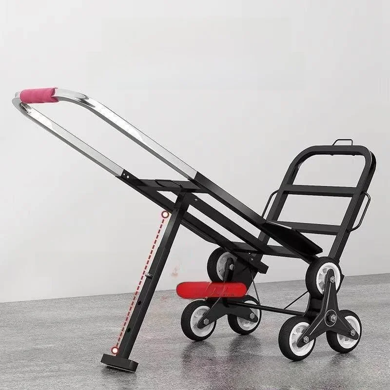 Outdoor Portable Sound System Hand-Pulled Cart Heavy Object Moving Vehicle Stacking Capability Retractable Handle Shopping Cart