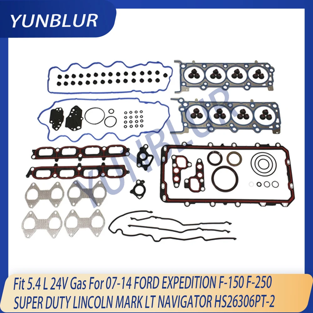 

Engine Full Gasket Set Fit 5.4 L 24V Gas For 07-14 FORD EXPEDITION F-150 F-250 SUPER DUTY LINCOLN MARK LT NAVIGATOR HS26306PT-2