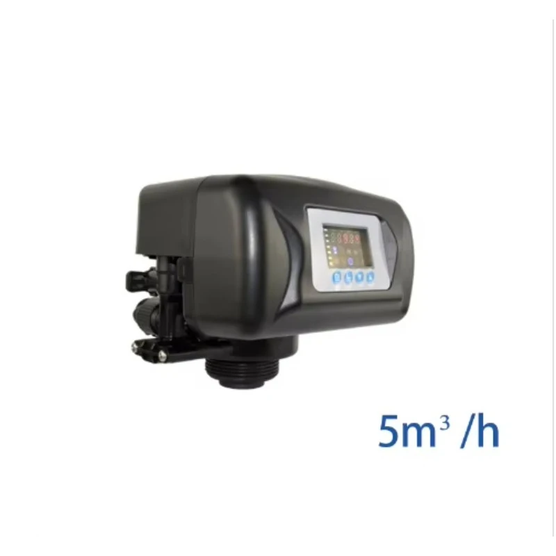 Electric Ceramic Disc LED Automatic Water Regulator Softening Valve, Meter Type Control, Black Housing 5 M/h OEM