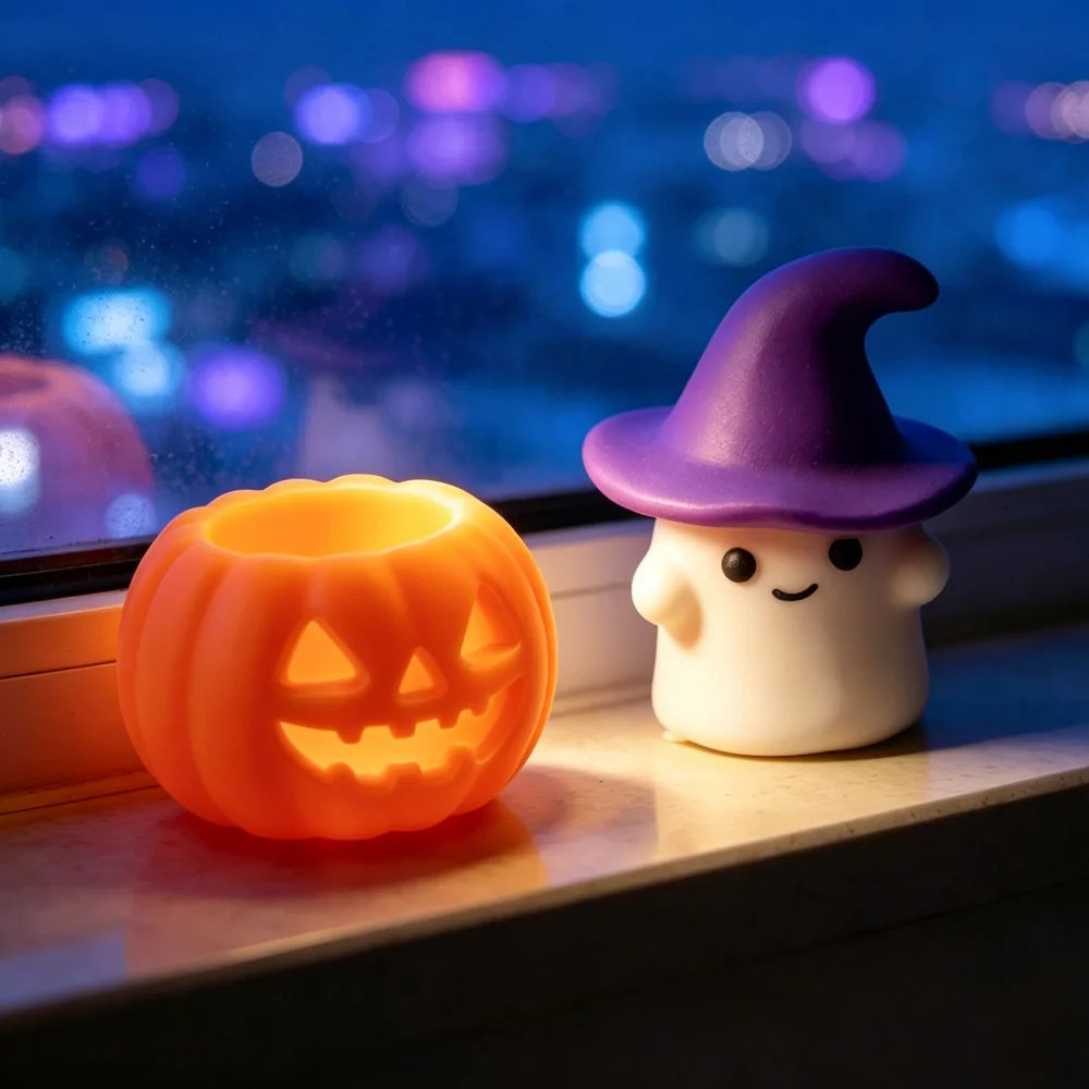 Adorable Pumpkin Wizard Ghost – Creative And Fun Halloween Home Decor With Unique Design Atmospheric Decor Gift