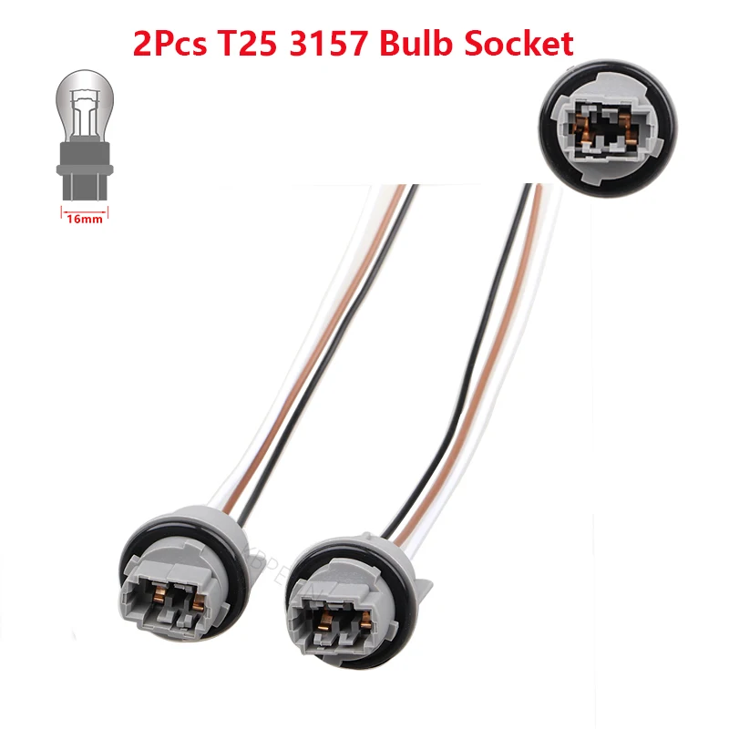 2x T25 3157 Bulb Holder For Nissan Frontier 1998 To 2002 Tail Light Socket Accessories