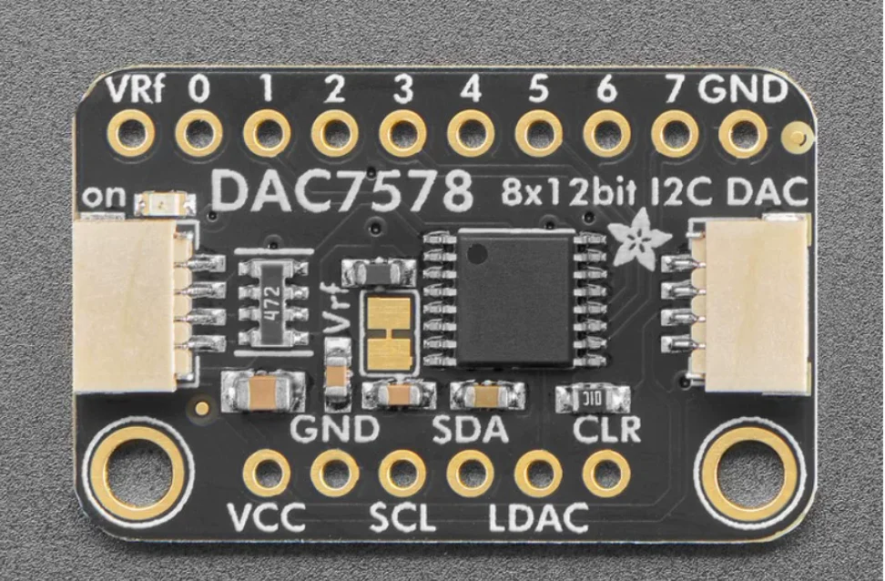 DAC7578 Breakout Board 8-Channel 12-Bit I2C Digital-to-Analog Converter 6223 for Electronics Projects