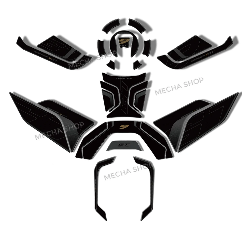 

Motorcycle Tank Pad Stickers Protection Kit Waterproof Sticker For Tracer 9 GT 2025 3D Epoxy Resin Protective Sticker
