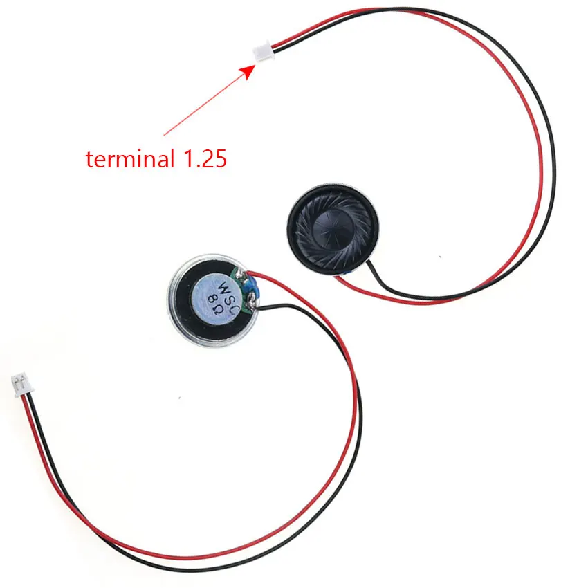 YuXi 8R 2W Loud Speaker With Terminal 1.25 254 Dupont Cable Diameter 20mm 23mm 28mm 36mm 40mm Loudspeaker 8 Ohm 2 Watt