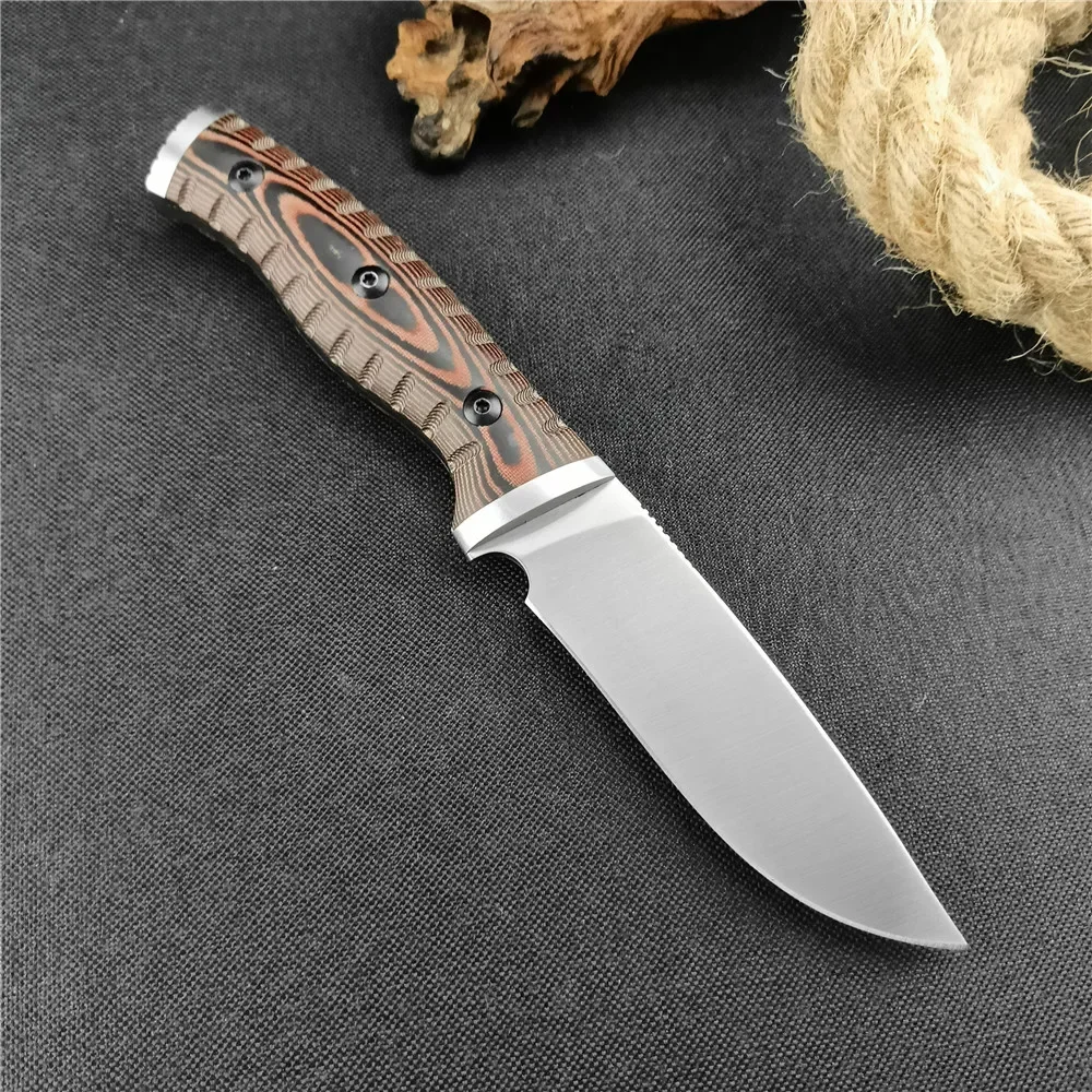 BK 853 Mini Pocket Knife D2 Steel Blade G10 Handles Camping EDC Survival Knife Self Defense Tactical Hunting Knife with Sheath