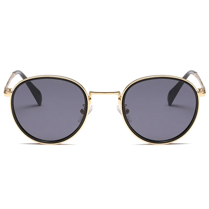 Eyewear Round Frame Metal Sunglasses UV Protection Men Summer Women Retro Classic Stream Premium Sports T195