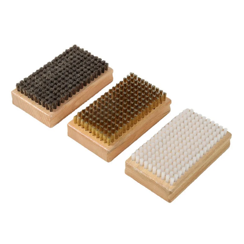 

A48F-Кисть для вощения сноуборда, стальная проволока/нейлон/Щетка для вощения лыж из конского волоса, инструмент для обслуживания сноуборда